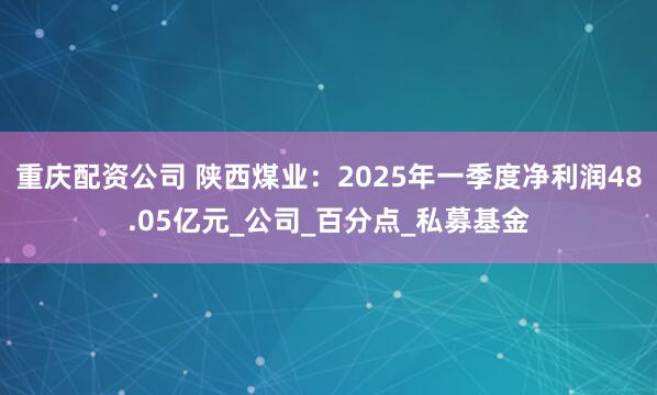 重庆配资公司 陕西煤业：2025年一季度净利润48.05亿元_公司_百分点_私募基金